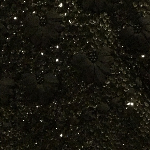 Black Sequined Long Sleeved Evening Jacket - Picture 5 of 7